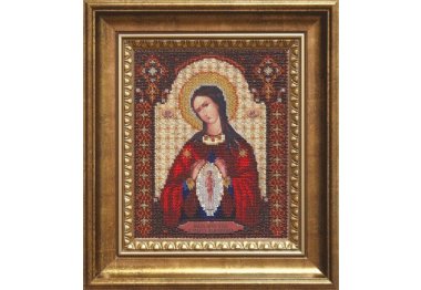 наборы для вышивания бисером Б-1096 Икона Божьей Матери Помощница в родах Набор для вышивки бисером