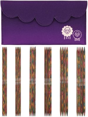 20665 Набір дерев`яних шкарпеткових спиць 20 см Symfonie Wood KnitPro - 1