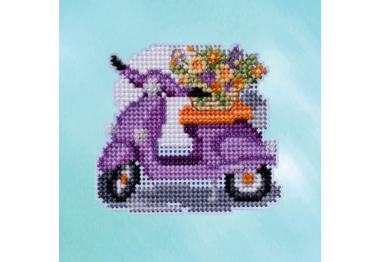 вишивка гладдю MH182313 Скутер. Набір для вишивки в змішаній техниці Mill Hill