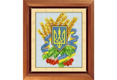 алмазная вышивка 30112 Герб Украины 3. Набор для рисования камнями