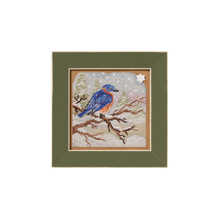 MH142534 Снежная синяя птица. Набор для вышивки в смешанной технике Mill Hill - 1