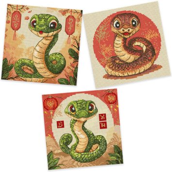 Набор для вышивки крестом L9926 Snakes. Letistitch - 1