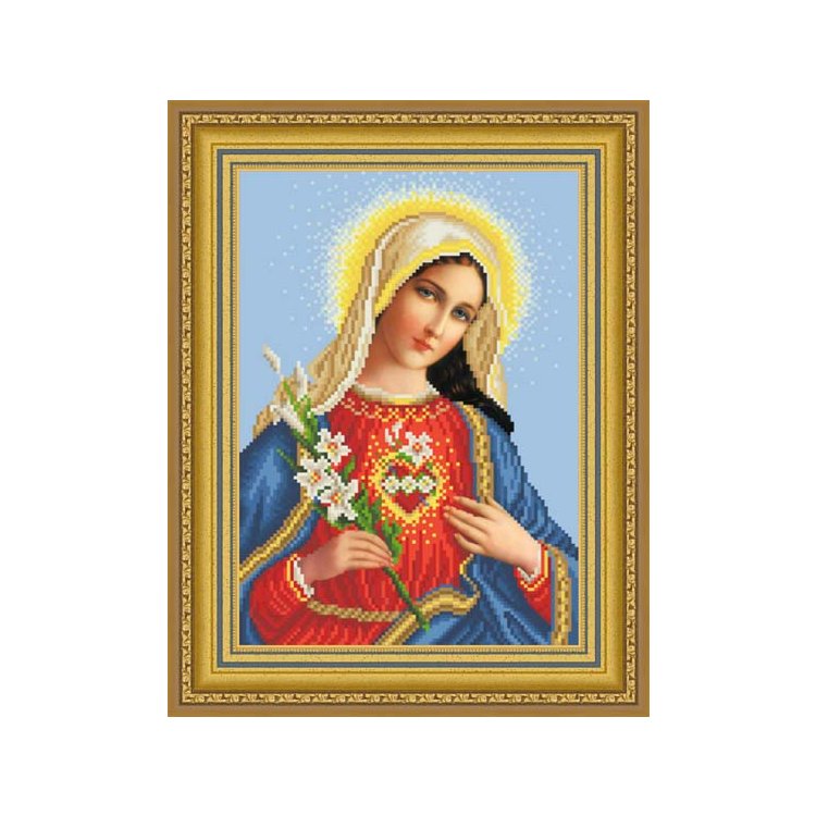 ТО-087 Ікона Відкрите Серце Марії. Схема для вишивки бісером (габардин) ТМ Барвиста Вишиванка - 1