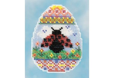 вышивка гладью MH181615 Яйцо с Божьей коровкой. Набор для вышивки в смешанной технике Mill Hill