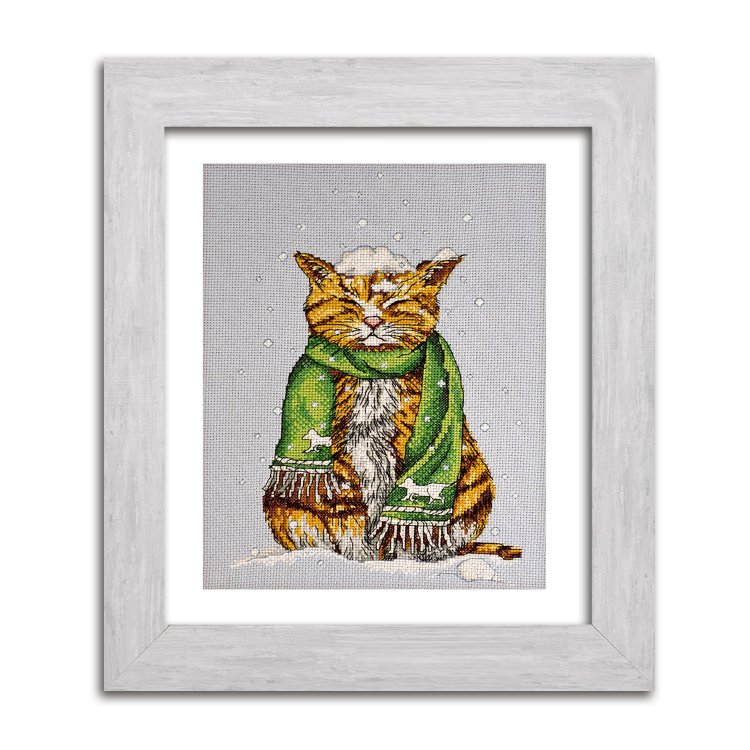 N089 Зимова прогулянка. Набір для вишивки хрестом Кольорова - 1 N089 Зимова прогулянка. Набір для вишивки хрестом Кольорова - 1