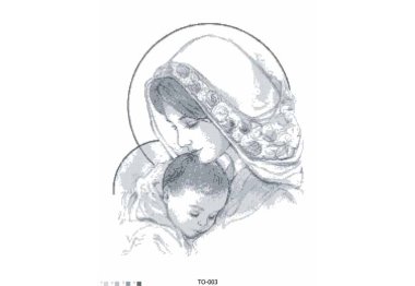  ТО-003 Мария с ребенком серая. Схема для вышивки бисером (атлас) ТМ Барвиста Вишиванка