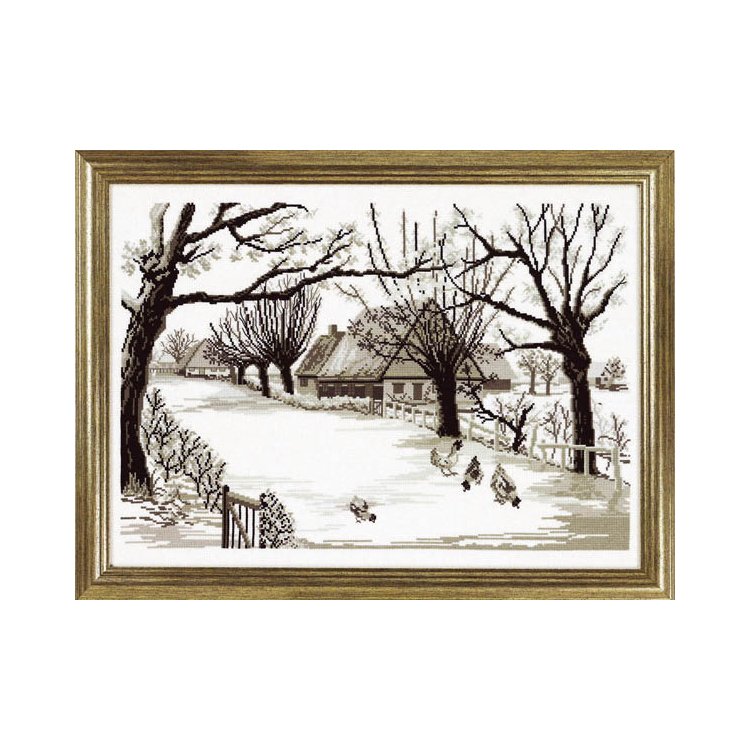 70-3128 Прогулянка птахів. Графіка. Набір для вишивання хрестом PERMIN - 1 70-3128 Прогулянка птахів. Графіка. Набір для вишивання хрестом PERMIN - 1