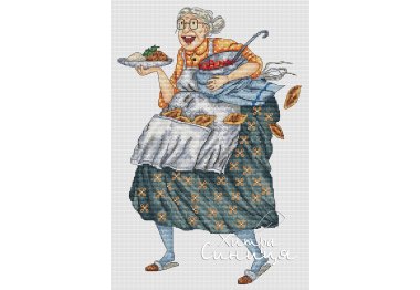  KP-17-02 Бабушка Аннушка. Набор для вышивки крестом Хитрая Синица