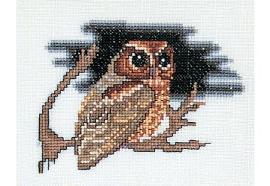  1030A Owl Aida. Набір для вишивки хрестом Thea Gouverneur