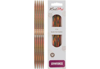 спиці для в'язання 20141 Спиці шкарпеткові Symfonie Wood KnitPro, 15 см, 4.50 мм