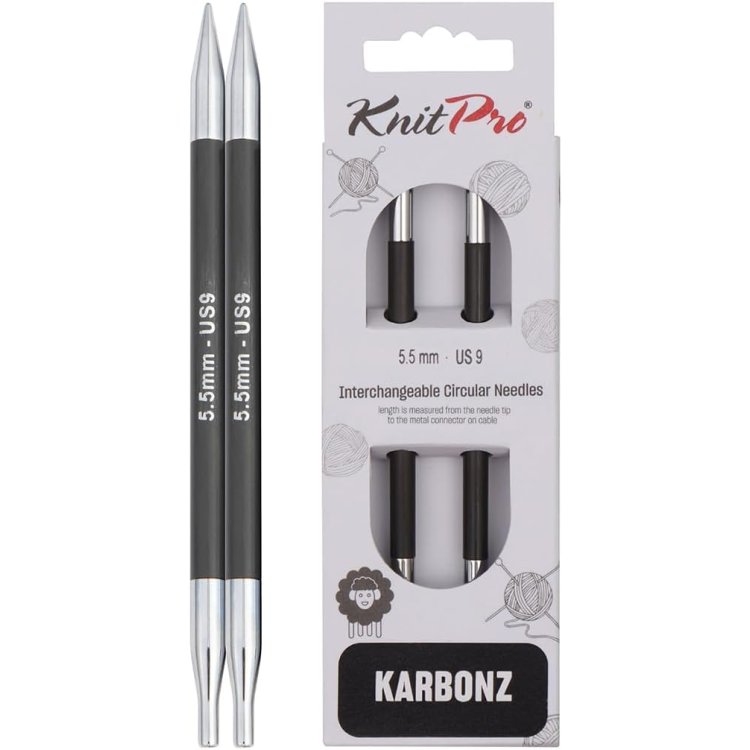 41308 Спиці знімні Karbonz KnitPro 5.50 мм - 1 41308 Спиці знімні Karbonz KnitPro 5.50 мм - 1