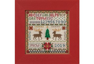 вишивка гладдю MH141633 Святковий семплер. Набір для вишивки в змішаній техніці Mill Hill