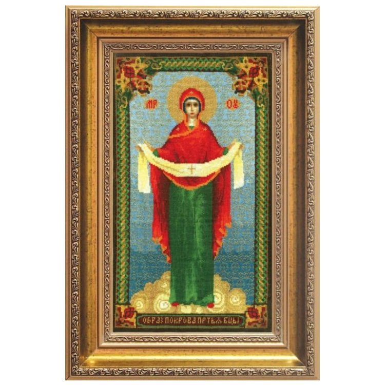 А-101 Ікона Образ Пресвятої Богородиці Покрови Набір для вишивання хрестом - 1