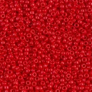 RR-408 Бісер Miyuki Round Rocailles 11/0 (натуральний, червоний) - 1