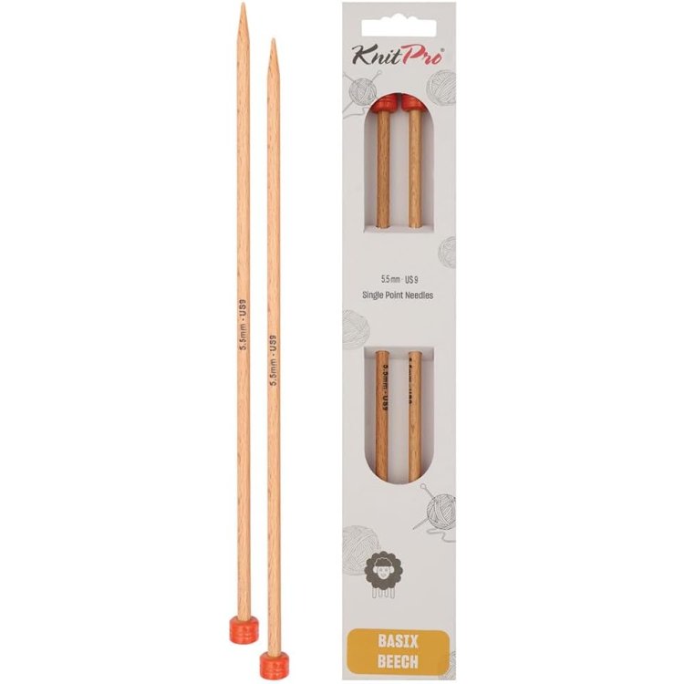35261 Спицы прямые Basix KnitPro, 35 см, 5.50 мм - 1