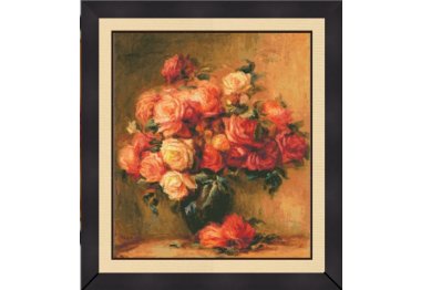 Н-006 Букет троянд по картині П.О.Ренуара. Набір для вишивки хрестиком LadyDi