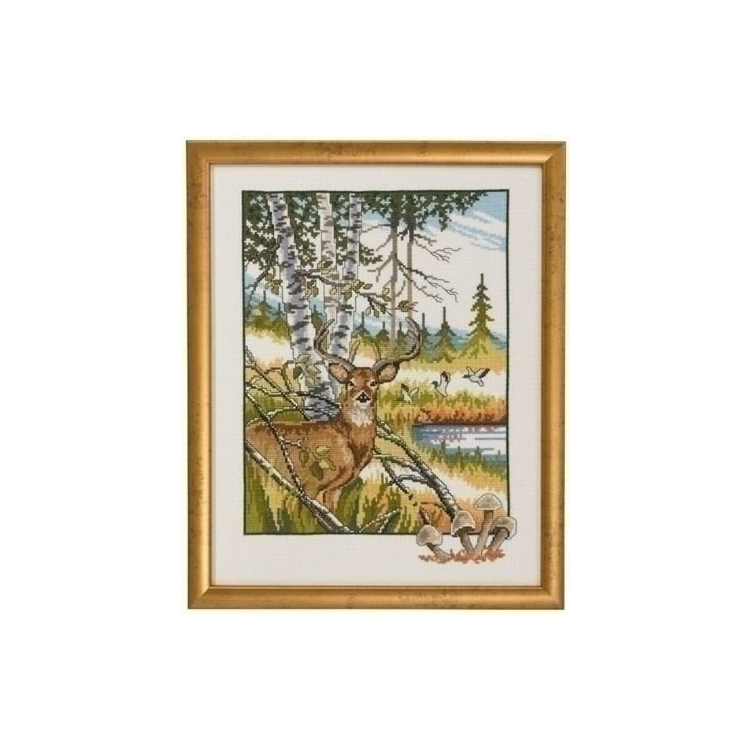 92-9315 Олень (Deer. Набір для вишивання хрестом PERMIN - 1