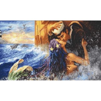 Набор для вышивки крестом LETI 940 Mermaid kiss. Letistitch - 1
