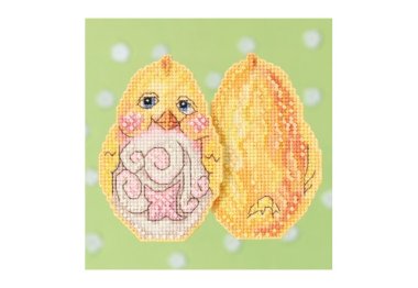 вышивка гладью JS181712 Желтый цыпленок. Набор для вышивки в смешанной технике Mill Hill