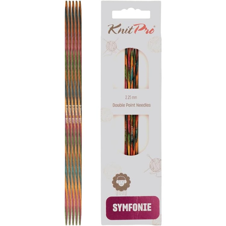 20102 Спиці шкарпеткові Symfonie Wood KnitPro, 15 см, 2.25 мм - 1