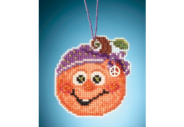 вышивка гладью MH162025 Тыква Хиппи. Набор для вышивки в смешанной технике Mill Hill