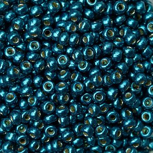 RR-5115 Бисер Miyuki DURACOAT Round Rocailles 11/0 (темная бирюза, металлизированный) - 1
