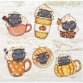 Набор для вышивки крестом L8092 Pumpkin Cup Kitties Kit of 6 pcs. Letistitch - 1