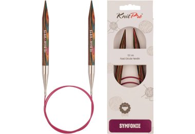 спицы для вязания 21361 Спицы круговые Symfonie Wood KnitPro, 100 см, 10.00 мм