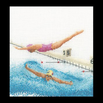 3036 Swimming Linen. Набор для вышивки крестом Thea Gouverneur - 1