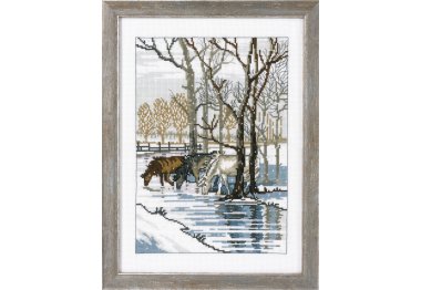  92-7192 Три коня(3 horses. Набір для вишивання хрестом PERMIN