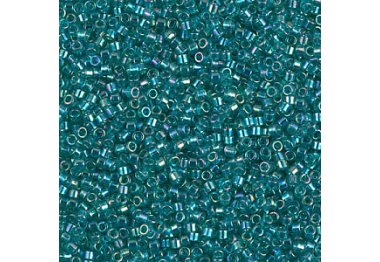  DB-1248 Бісер Miyuki Delica Beads 11/0 (прозорий райдужний, бірюзовий темний)
