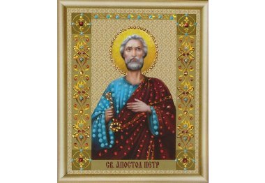 алмазная вышивка КС-117 Икона святого апостола Петра Набор картина стразами