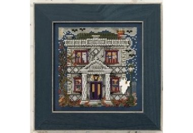 вишивка гладдю MH140201 Примарна бібліотека. Набір для вишивки в змішаній техніці Mill Hill