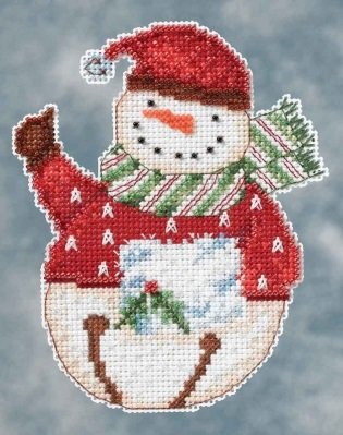 DM204104 Сніговик. Набір для вишивки в змішаній техніці Mill Hill - 1
