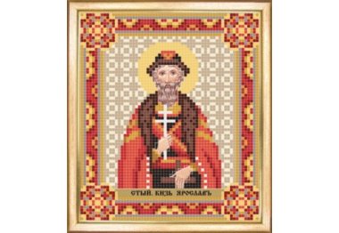  СБИ-052 Именная икона святой благоверный князь Ярослав Мудрый. Схема для вышивания бисером