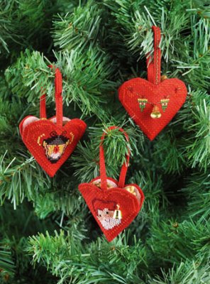 01-5236 Сердечка. Набір для вишивання хрестом PERMIN - 1