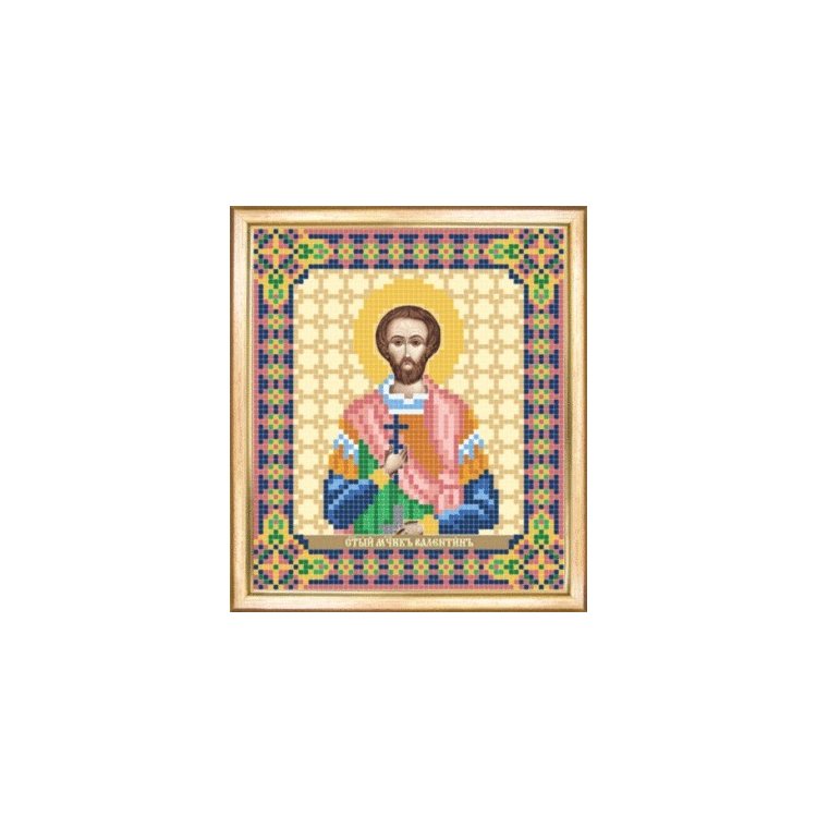 СБИ-092 Именная икона святой мученик Валентин. Схема для вышивания бисером - 1