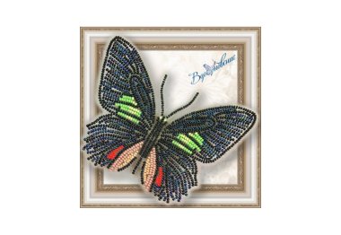  BGP-006 3D Метелик Parides sesostris zestos. Набір для вишивки бісером ТМ Вдохновение