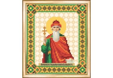  СБИ-021 Именная икона святой равноапостольный князь Владимир. Схема для вышивания бисером