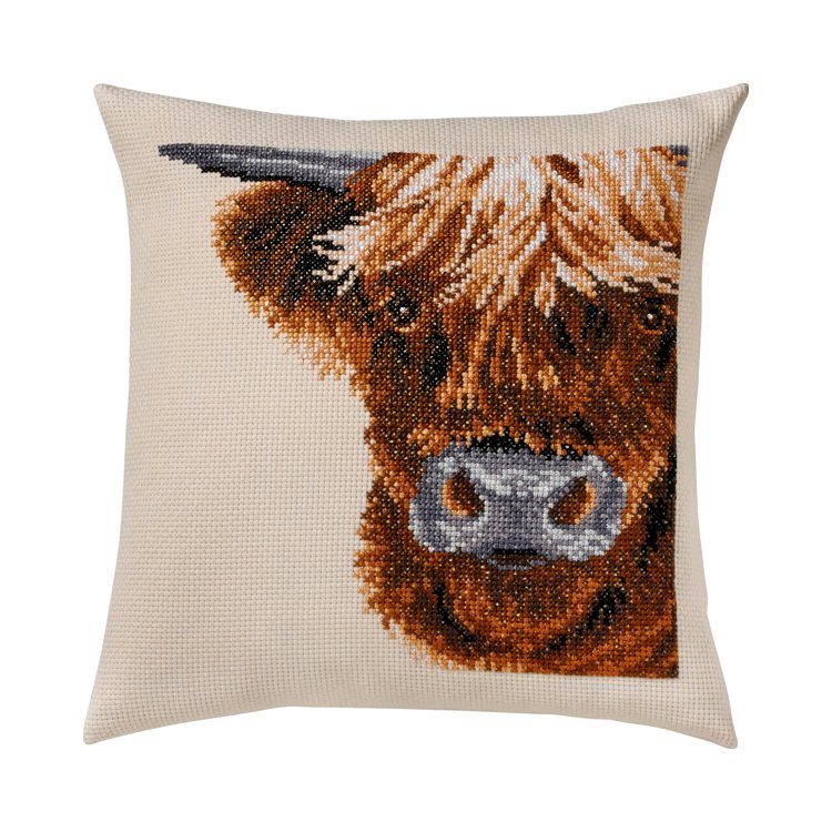 83-6102 Шотландська високогірна корова. Набір для вишивання хрестом PERMIN - 1 83-6102 Шотландська високогірна корова. Набір для вишивання хрестом PERMIN - 1