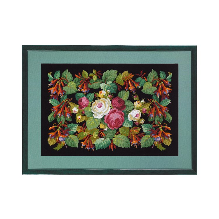 70-0414 Розы и Фуксии. Набор для вышивания крестом PERMIN - 1