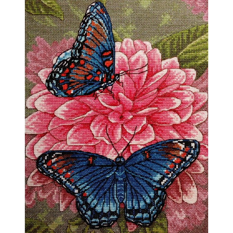 4602 Бабочка на георгине. Набор для вышивки крестом Classic Design - 1 4602 Бабочка на георгине. Набор для вышивки крестом Classic Design - 1