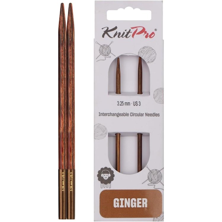 31222 Спиці з`ємні короткі Ginger KnitPro, 3.25 мм - 1