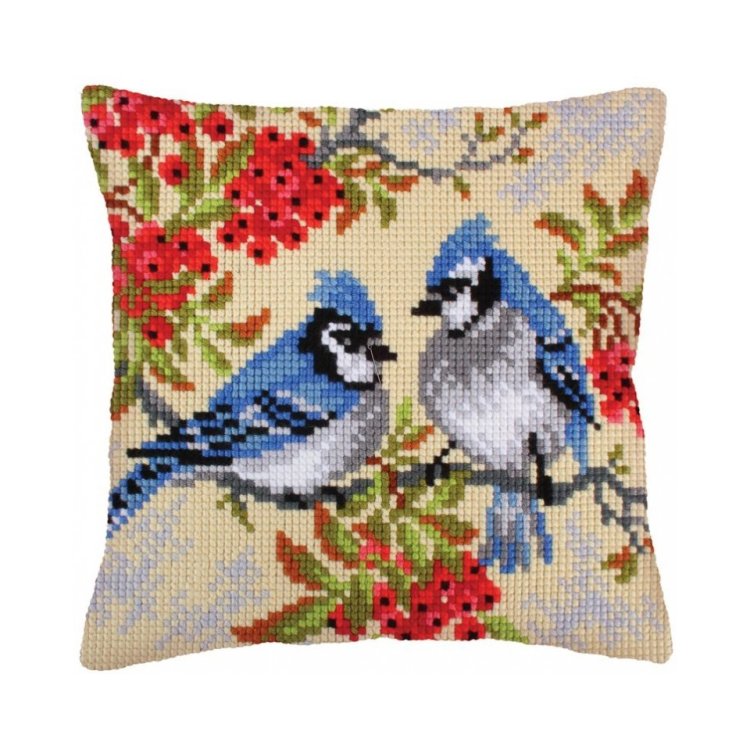 5238 Blue jays. Набір для вишивки хрестиком Collection D'Art - 1