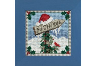 вишивка гладдю MH141632 Північний полюс. Набір для вишивки в змішаній техніці Mill Hill