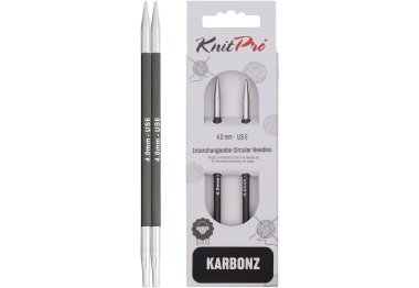 спицы для вязания 41325 Спицы съемные короткие Karbonz KnitPro 4.00 мм