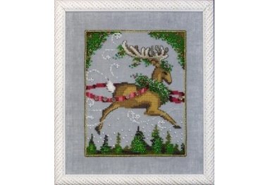 NC116 Blitzen//Блітзен. Схема для вишивки хрестиком на папері Nora Corbett NC116 Blitzen//Блітзен. Схема для вишивки хрестиком на папері Nora Corbett