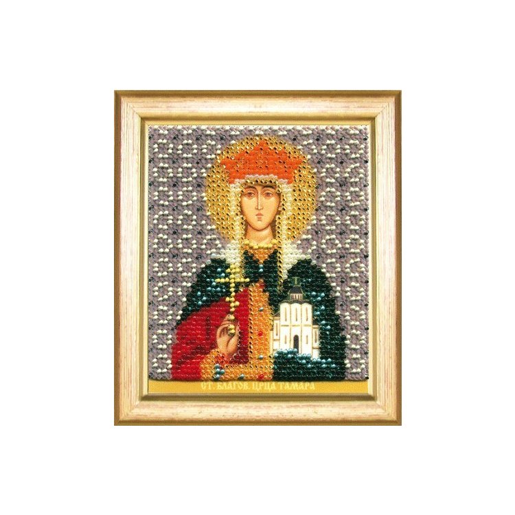 Б-1181 Икона святая благоверная царица Тамара Набор для вышивки бисером - 1