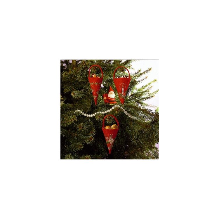 01-7230 Рождественские декорации. Набор для вышивания крестом PERMIN - 1