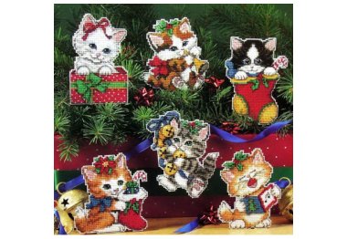  4550 Рождественские котята. Набор для вышивки крестом Classic Design